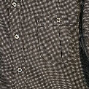 MICHAEL BRANDON BUTTON DOWN SHIRT MENS Medium LONG SLEEVE COLLARED polka dot